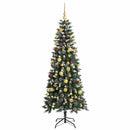 vidaXL Mű karácsonyfa 300 LED-del Zöld 180 cm PVC és Műanyag és Acél
