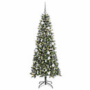 vidaXL Mű karácsonyfa 300 LED-del Zöld 180 cm PVC és Műanyag és Acél