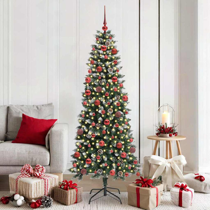 vidaXL Mű karácsonyfa Zöld 76 x 76 x 180 cm PVC és Műanyag és Acél