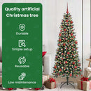 vidaXL Mű karácsonyfa 300 LED-del Zöld 180 cm PVC és Műanyag és Acél