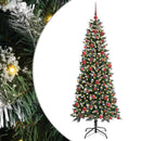 vidaXL Mű karácsonyfa 300 LED-del Zöld 180 cm PVC és Műanyag és Acél