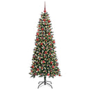 vidaXL Mű karácsonyfa 300 LED-del Zöld 180 cm PVC és Műanyag és Acél