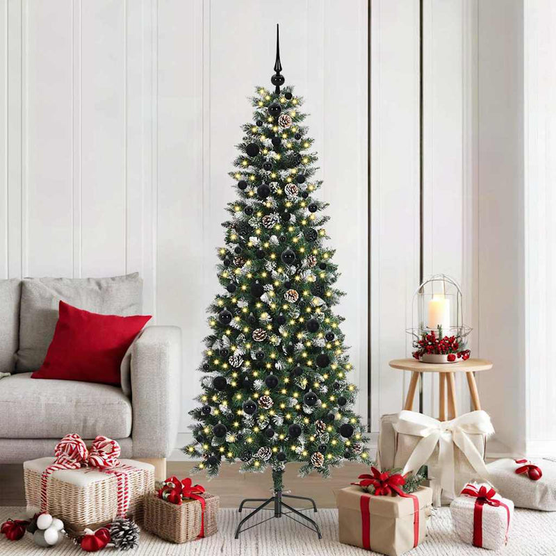 vidaXL Mű karácsonyfa Zöld 76 x 76 x 180 cm PVC és Műanyag és Acél