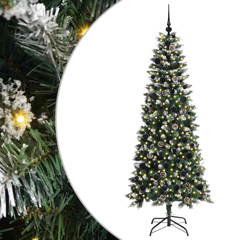 vidaXL Mű karácsonyfa Zöld 76 x 76 x 180 cm PVC és Műanyag és Acél