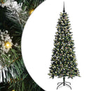 vidaXL Mű karácsonyfa 300 LED-del Zöld 180 cm PVC és Műanyag és Acél