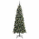 vidaXL Mű karácsonyfa 300 LED-del Zöld 180 cm PVC és Műanyag és Acél