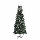 vidaXL Mű karácsonyfa 300 LED-del Zöld 180 cm PVC és Műanyag és Acél