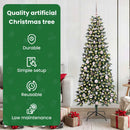 vidaXL Mű karácsonyfa 300 LED-del Zöld 180 cm PVC és Műanyag és Acél