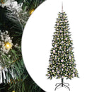 vidaXL Mű karácsonyfa 300 LED-del Zöld 180 cm PVC és Műanyag és Acél