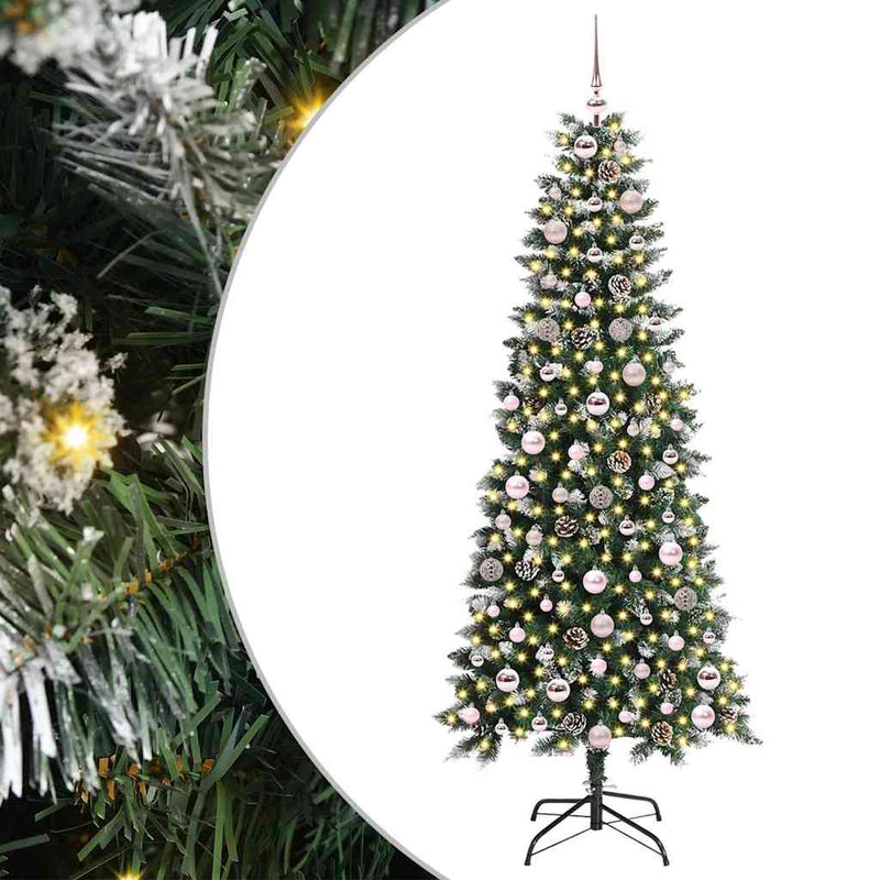 vidaXL Mű karácsonyfa Zöld 76 x 76 x 180 cm PVC és Műanyag és Acél