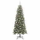 vidaXL Mű karácsonyfa 300 LED-del Zöld 180 cm PVC és Műanyag és Acél