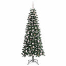 vidaXL Mű karácsonyfa 300 LED-del Zöld 180 cm PVC és Műanyag és Acél