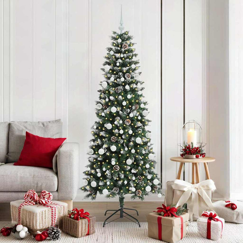 vidaXL Mű karácsonyfa Zöld 76 x 76 x 180 cm PVC és Műanyag és Acél