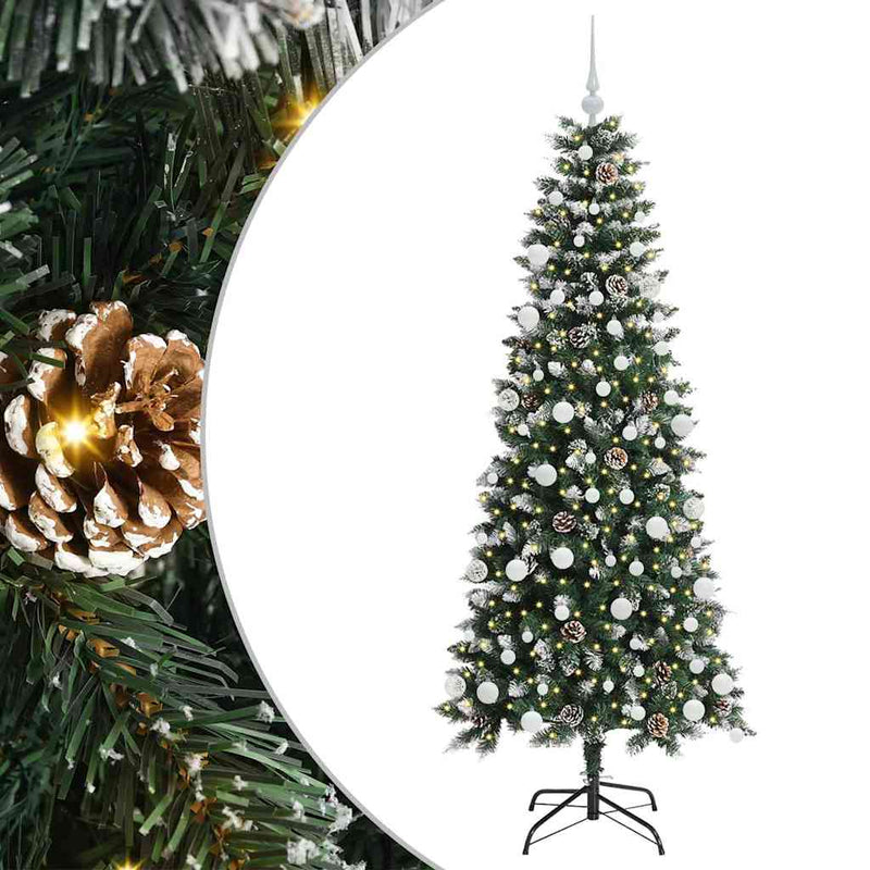 vidaXL Mű karácsonyfa Zöld 76 x 76 x 180 cm PVC és Műanyag és Acél