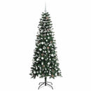 vidaXL Mű karácsonyfa 300 LED-del Zöld 180 cm PVC és Műanyag és Acél