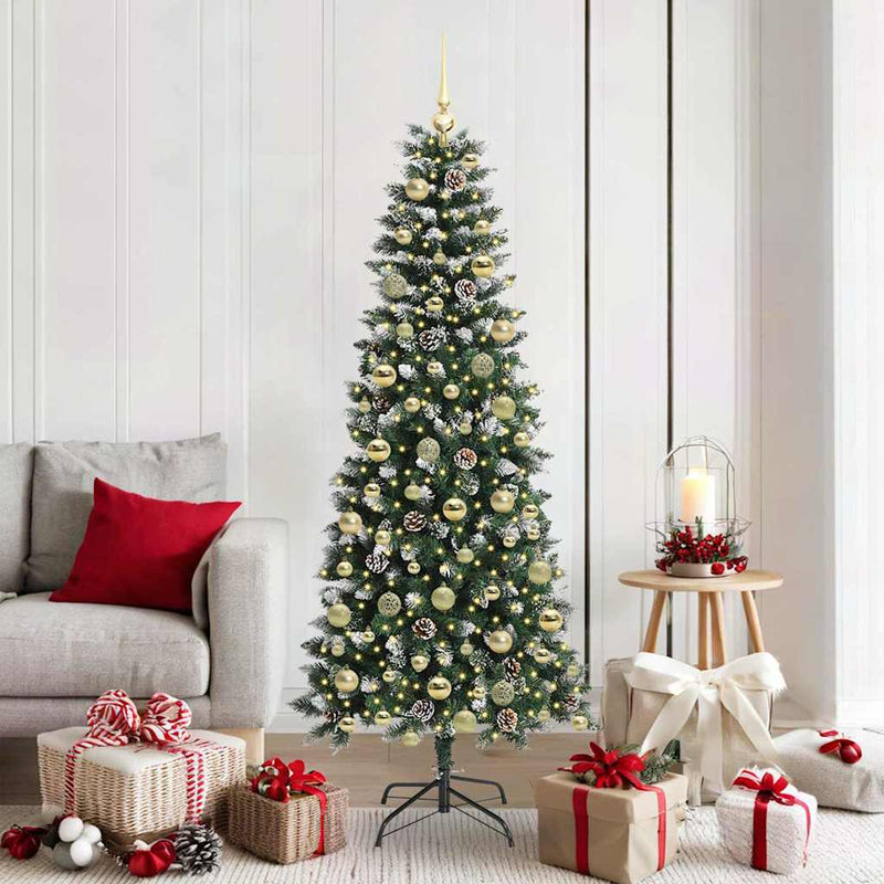 vidaXL Mű karácsonyfa Zöld 76 x 76 x 180 cm PVC és Műanyag és Acél