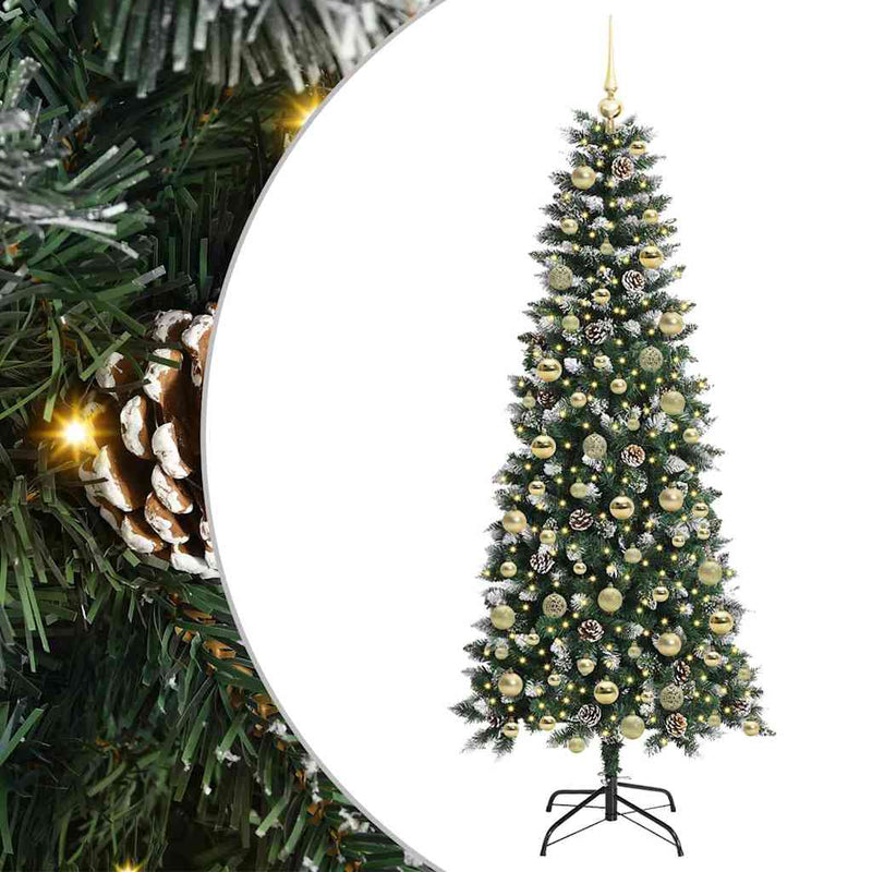 vidaXL Mű karácsonyfa Zöld 76 x 76 x 180 cm PVC és Műanyag és Acél