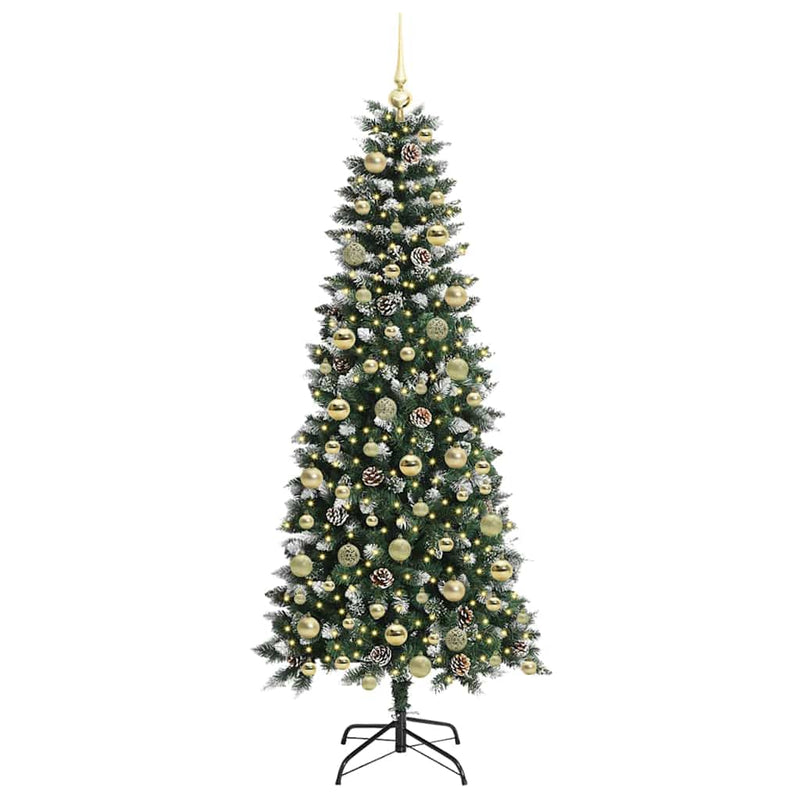vidaXL Mű karácsonyfa Zöld 76 x 76 x 180 cm PVC és Műanyag és Acél