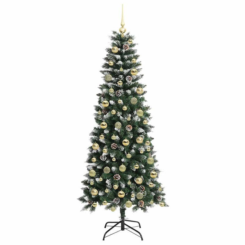 vidaXL Mű karácsonyfa Zöld 76 x 76 x 180 cm PVC és Műanyag és Acél
