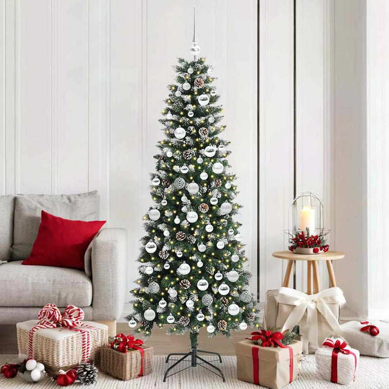 vidaXL Mű karácsonyfa Zöld 76 x 76 x 180 cm PVC és Műanyag és Acél