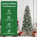 vidaXL Mű karácsonyfa 300 LED-del Zöld 180 cm PVC és Műanyag és Acél