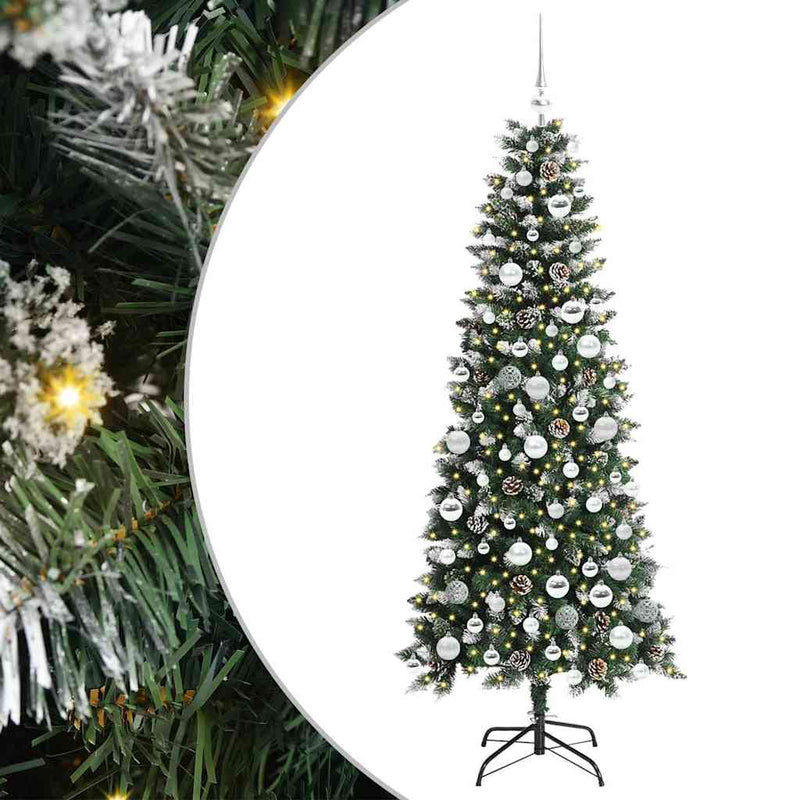 vidaXL Mű karácsonyfa Zöld 76 x 76 x 180 cm PVC és Műanyag és Acél