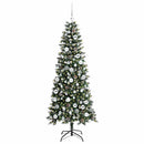 vidaXL Mű karácsonyfa 300 LED-del Zöld 180 cm PVC és Műanyag és Acél