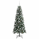 vidaXL Mű karácsonyfa 300 LED-del Zöld 180 cm PVC és Műanyag és Acél