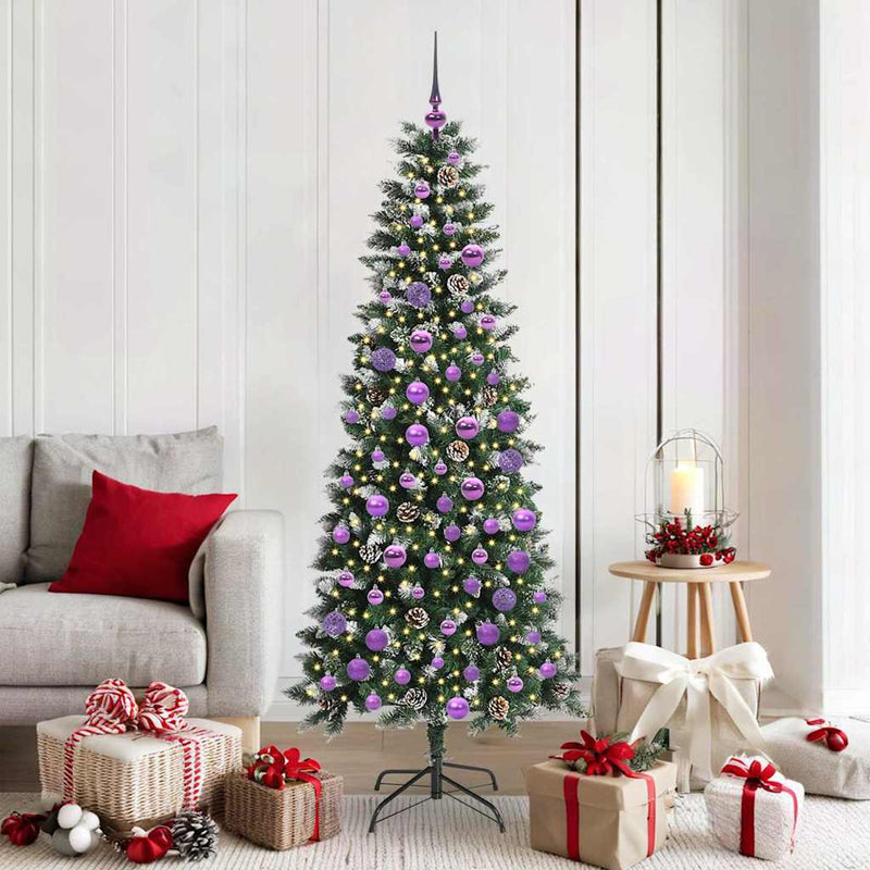 vidaXL Mű karácsonyfa Zöld 76 x 76 x 180 cm PVC és Műanyag és Acél