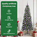 vidaXL Mű karácsonyfa 300 LED-del Zöld 180 cm PVC és Műanyag és Acél