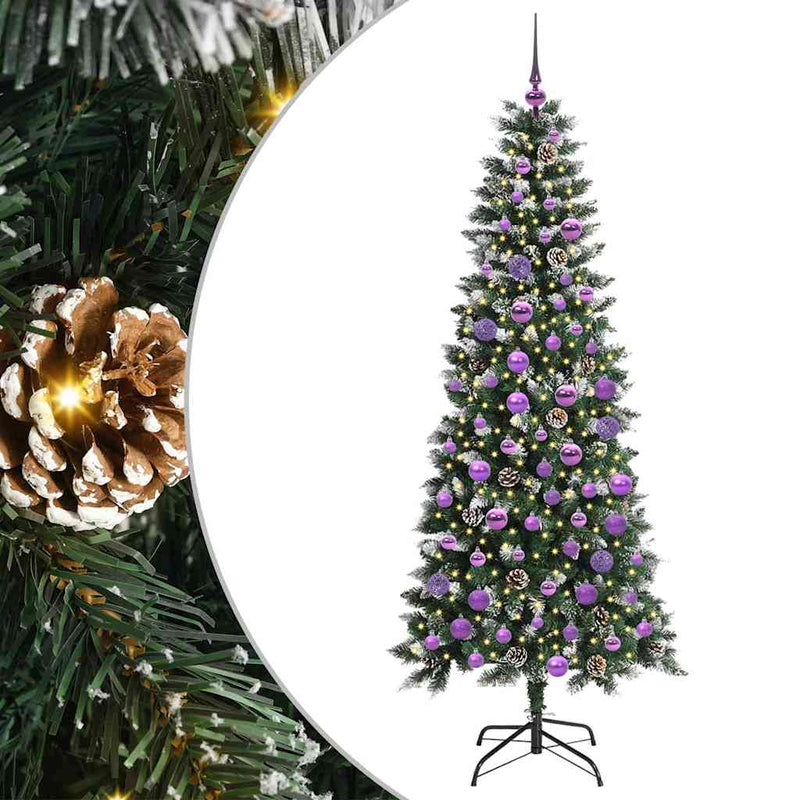 vidaXL Mű karácsonyfa Zöld 76 x 76 x 180 cm PVC és Műanyag és Acél