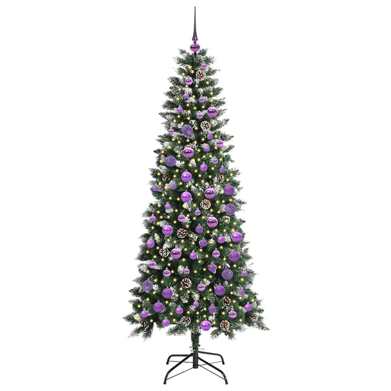 vidaXL Mű karácsonyfa Zöld 76 x 76 x 180 cm PVC és Műanyag és Acél