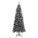 vidaXL Mű karácsonyfa 300 LED-del Zöld 180 cm PVC és Műanyag és Acél