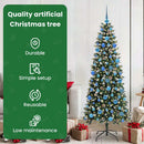 vidaXL Mű karácsonyfa 300 LED-del Zöld 180 cm PVC és Műanyag és Acél