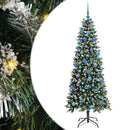vidaXL Mű karácsonyfa 300 LED-del Zöld 180 cm PVC és Műanyag és Acél