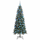 vidaXL Mű karácsonyfa 300 LED-del Zöld 180 cm PVC és Műanyag és Acél