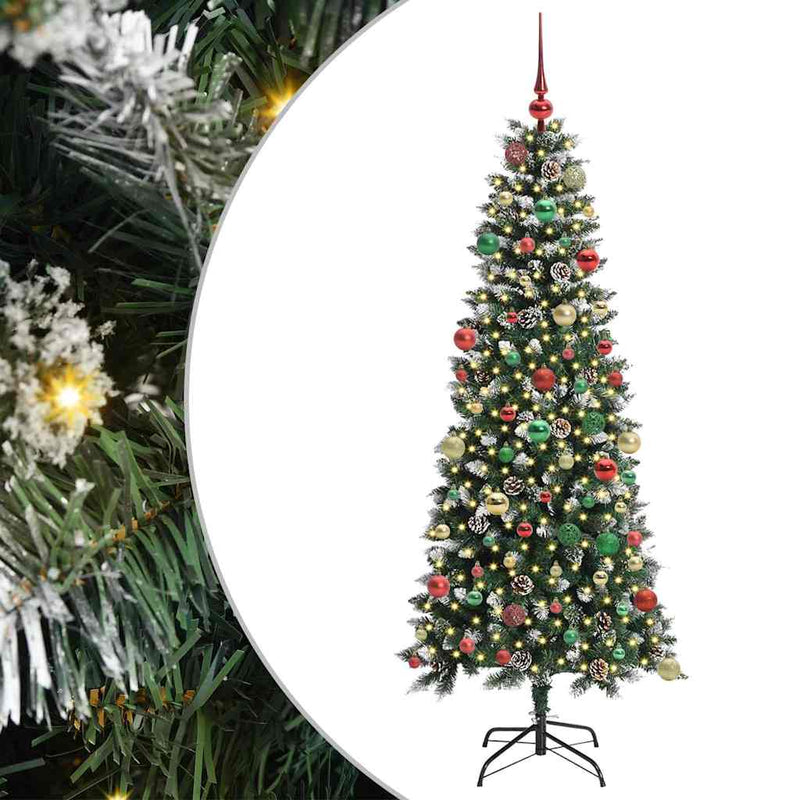 vidaXL Mű karácsonyfa Zöld 76 x 76 x 180 cm PVC és Műanyag és Acél