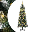 vidaXL Mű karácsonyfa 300 LED-del Zöld 210 cm PVC és Műanyag és Acél