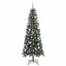 vidaXL Mű karácsonyfa 300 LED-del Zöld 210 cm PVC és Műanyag és Acél