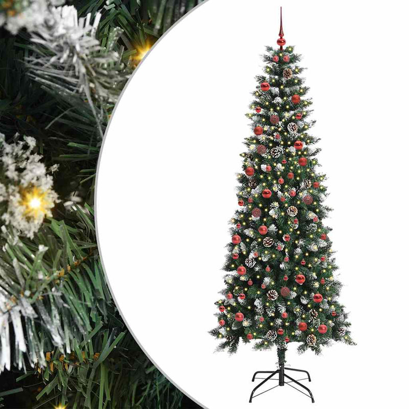 vidaXL Mű karácsonyfa Zöld 86 x 86 x 210 cm PVC és Műanyag és Acél