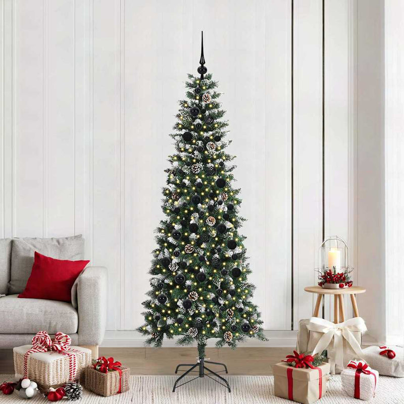 vidaXL Mű karácsonyfa Zöld 86 x 86 x 210 cm PVC és Műanyag és Acél