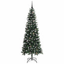 vidaXL Mű karácsonyfa 300 LED-del Zöld 210 cm PVC és Műanyag és Acél