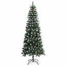 vidaXL Mű karácsonyfa 300 LED-del Zöld 210 cm PVC és Műanyag és Acél