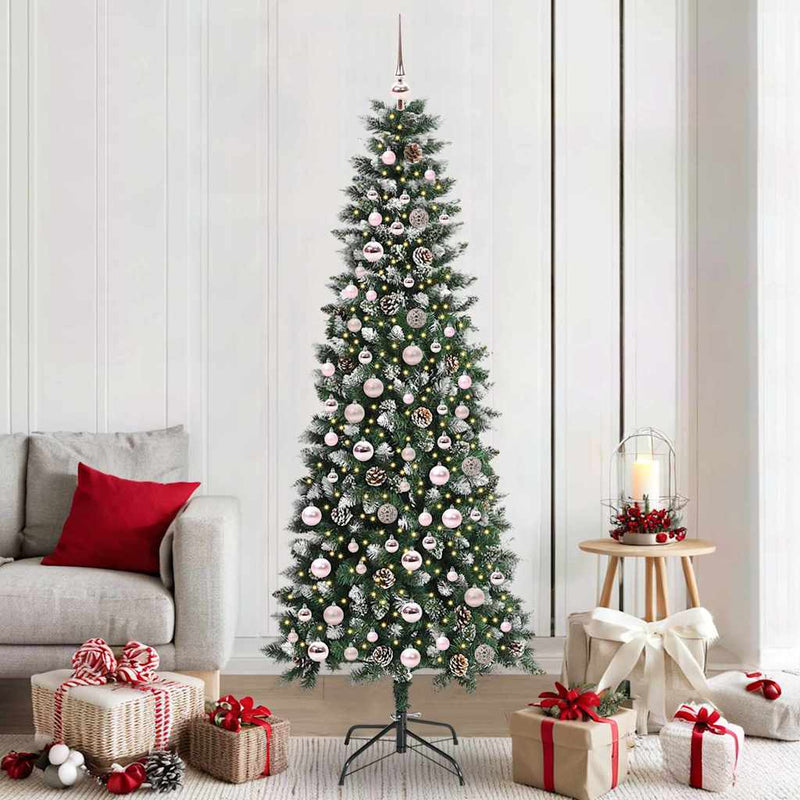 vidaXL Mű karácsonyfa Zöld 86 x 86 x 210 cm PVC és Műanyag és Acél