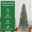 vidaXL Mű karácsonyfa 300 LED-del Zöld 210 cm PVC és Műanyag és Acél