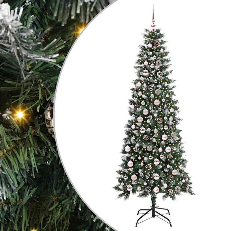 vidaXL Mű karácsonyfa Zöld 86 x 86 x 210 cm PVC és Műanyag és Acél