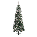 vidaXL Mű karácsonyfa 300 LED-del Zöld 210 cm PVC és Műanyag és Acél