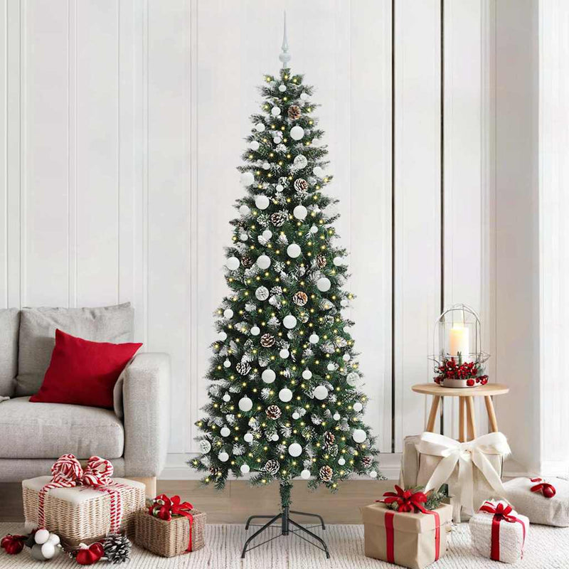 vidaXL Mű karácsonyfa Zöld 86 x 86 x 210 cm PVC és Műanyag és Acél