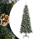 vidaXL Mű karácsonyfa 300 LED-del Zöld 210 cm PVC és Műanyag és Acél