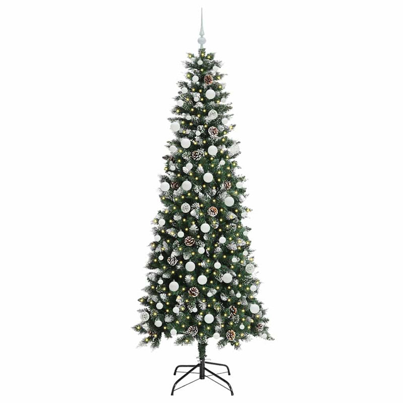 vidaXL Mű karácsonyfa Zöld 86 x 86 x 210 cm PVC és Műanyag és Acél